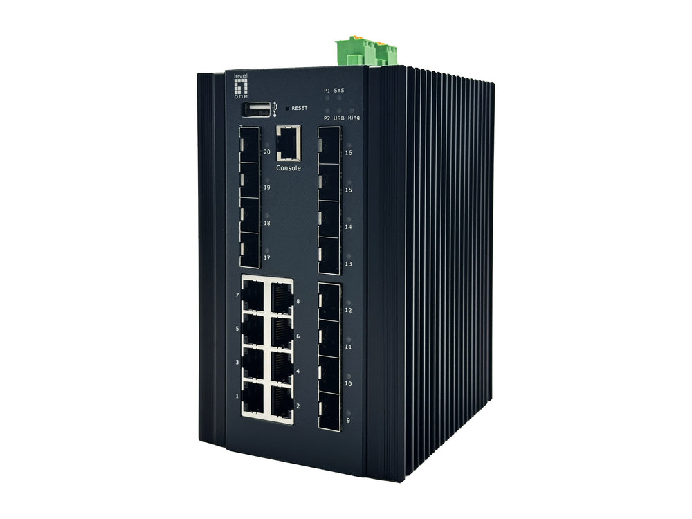 LevelOne Switch 20x GE IGU-2072 8x 1GbE,8x 2.5GbE SFP sw