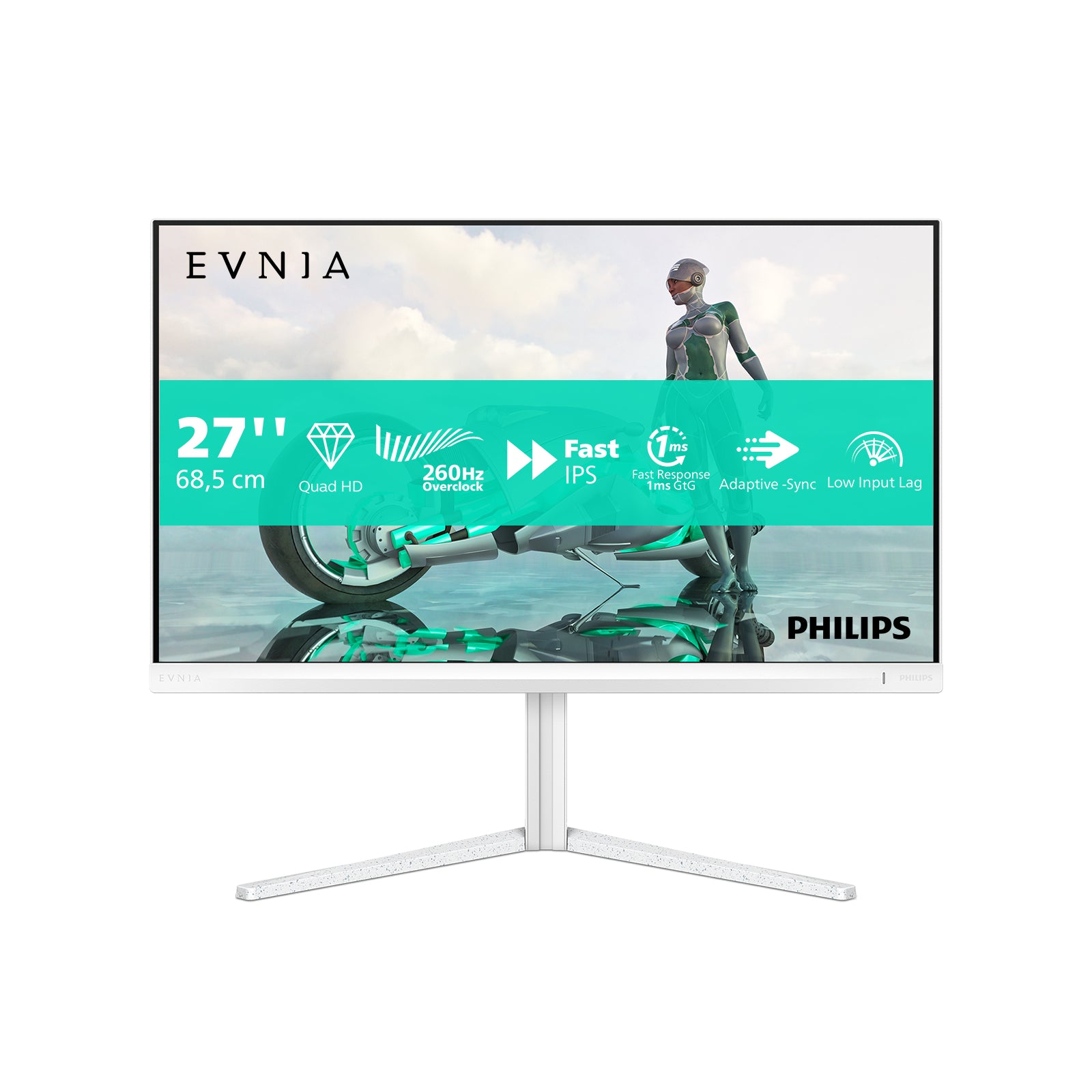 Philips 27M2N3501PA/00 computerskærm 68,6 cm (27) 2560 x 1440 pixel Quad HD LCD Hvid