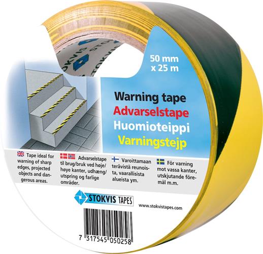 Afmærkningstape gul/sort