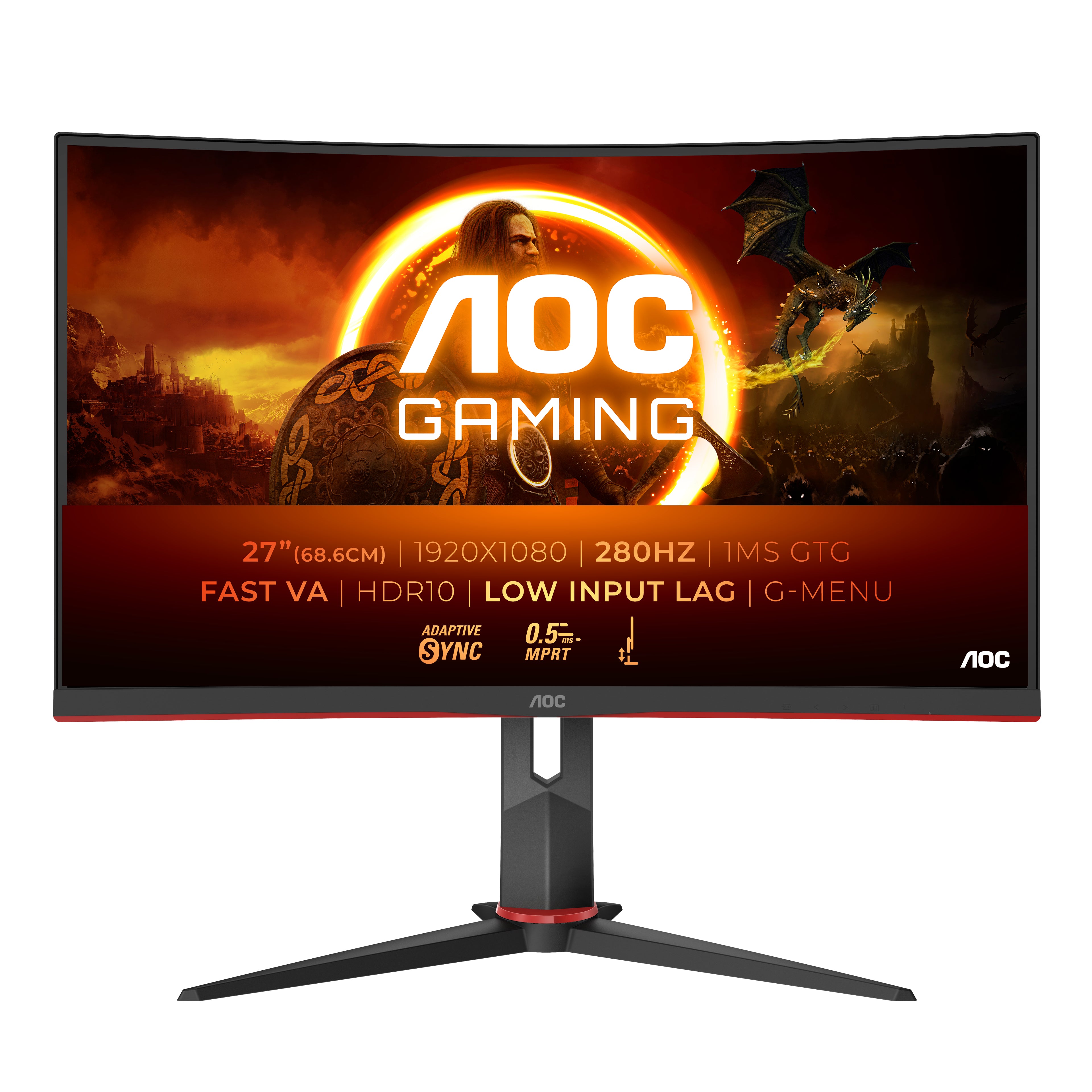 AOC Gaming C27G2Z3/BK 27 Fast VA 1920 x 1080 (Full HD) HDMI DisplayPort 280Hz