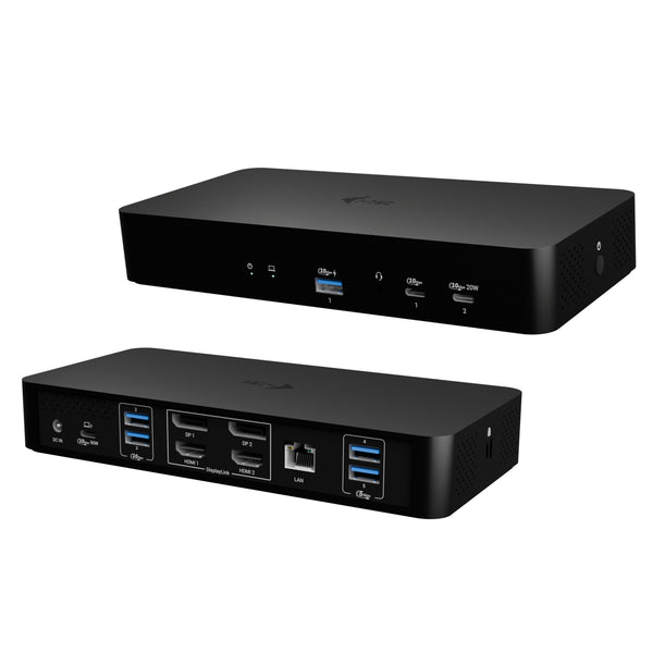 i-tec CAINTGDUAL4KDOCPD dockingstation Ledningsført USB 3.2 Gen 1 (3.1 Gen 1) Type-C Sort