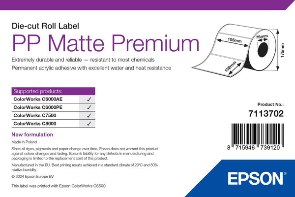 Epson Premium Pressestempel skæreetikette 105 x 152 mm 800etikette(r)