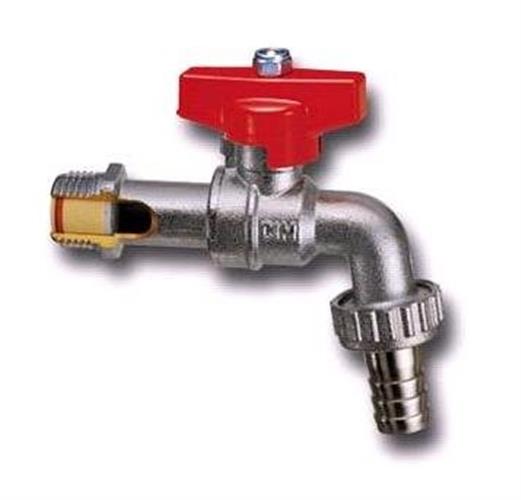 Cimberio 334NR aftapskuglehane med slangeforskruning & kontraventil