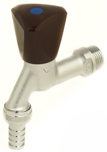 Broen aftapventil med kronegreb, nippel og slangeforskruning