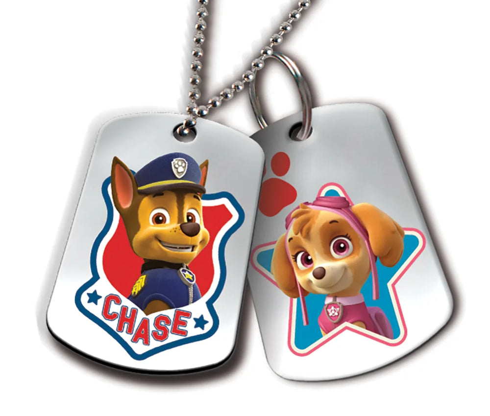 Kreative tags til farvelægning Paw Patrol – 5 stk. inkl. kuglepenne og klistermærker, 4+ år – Terrific Tags Paw Patrol