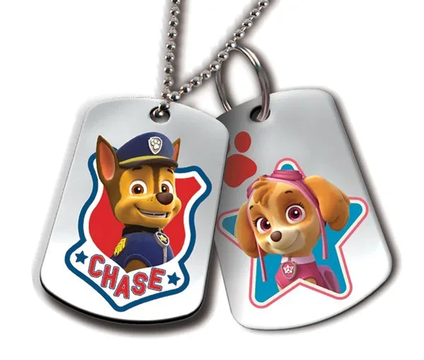 Kreative tags til farvelægning Paw Patrol – 5 stk. inkl. kuglepenne og klistermærker, 4+ år – Terrific Tags Paw Patrol