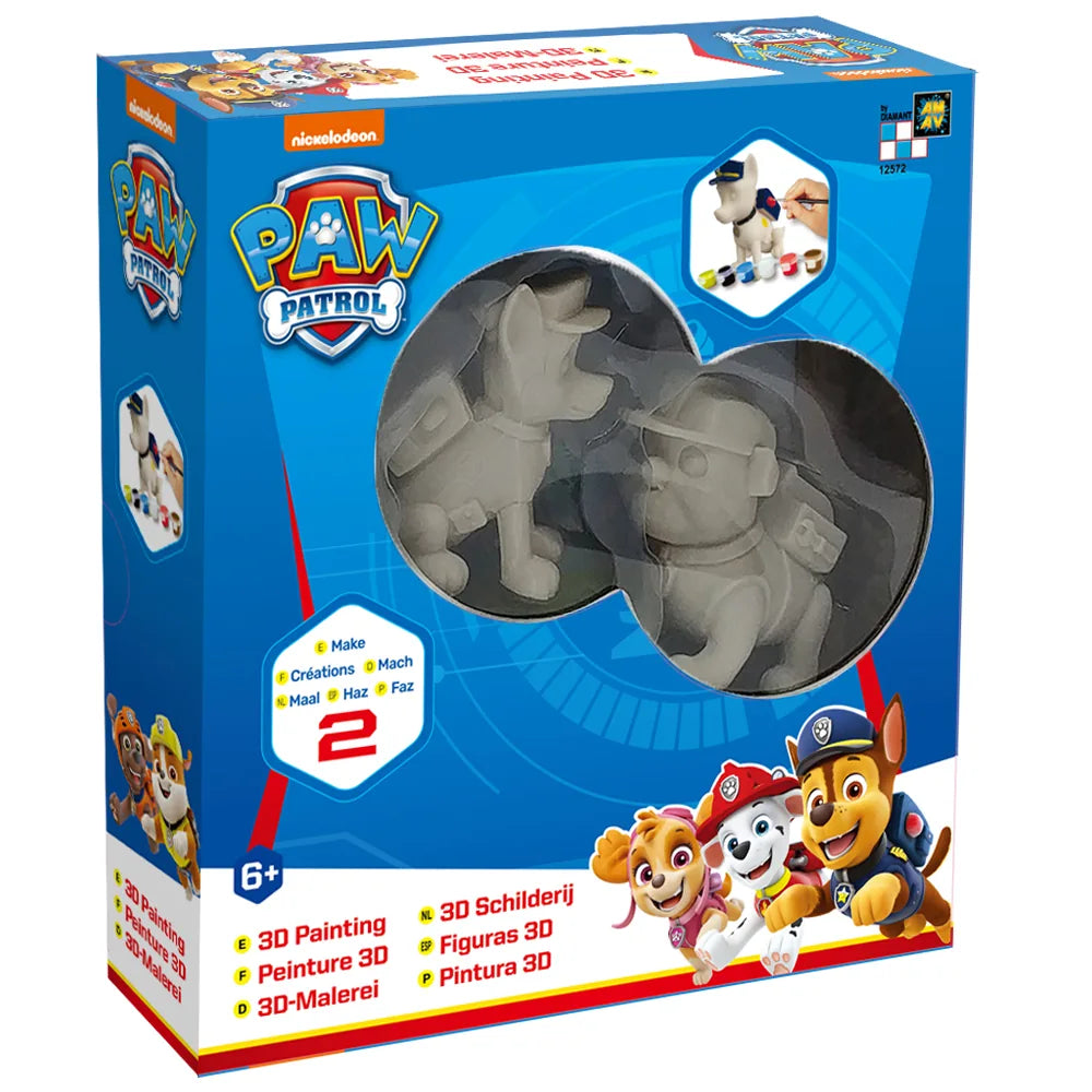 Mal-sæt til Paw Patrol figurer med pensel og 6 farver – 2 stk, 6+ år – Paw Patrol