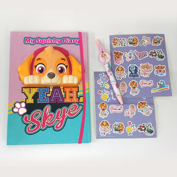 Dagbog med Skye og klistermærker – Paw Patrol