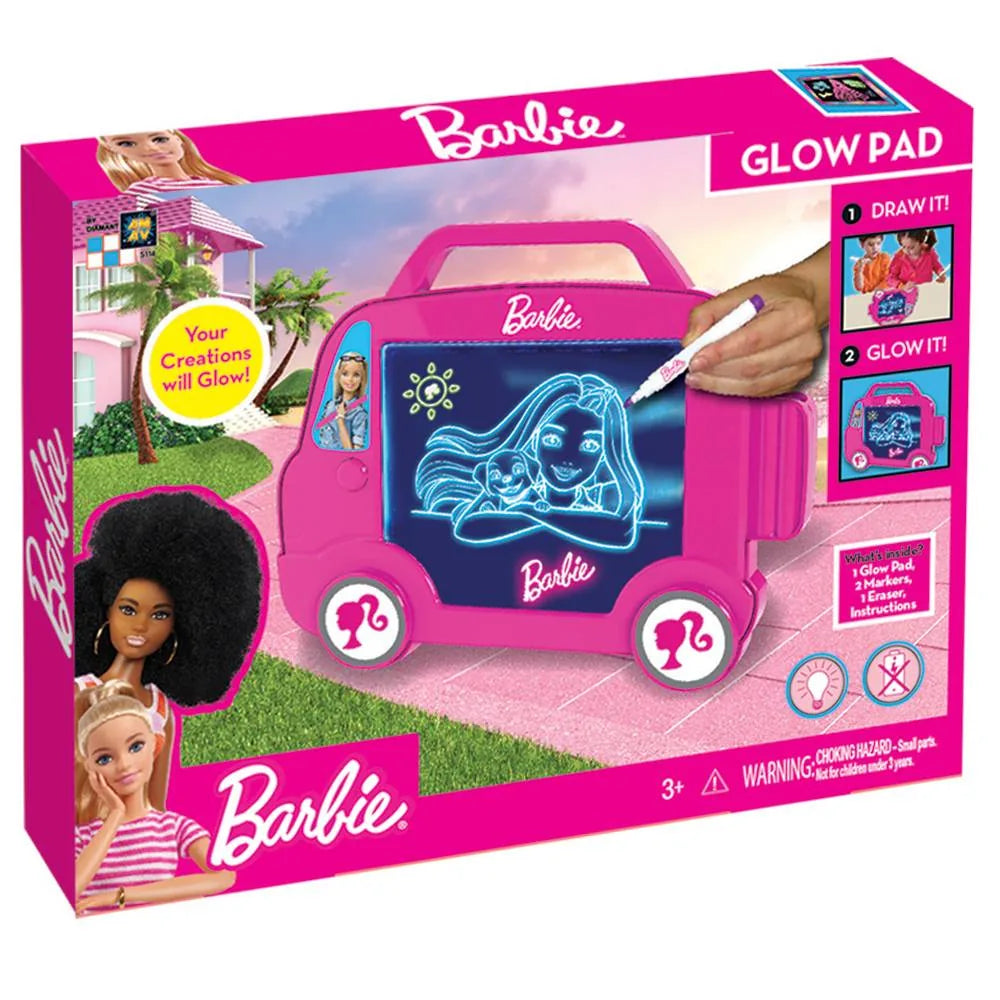 LED-tegnetavle Glow Pad med farveskiftende lys – Barbie