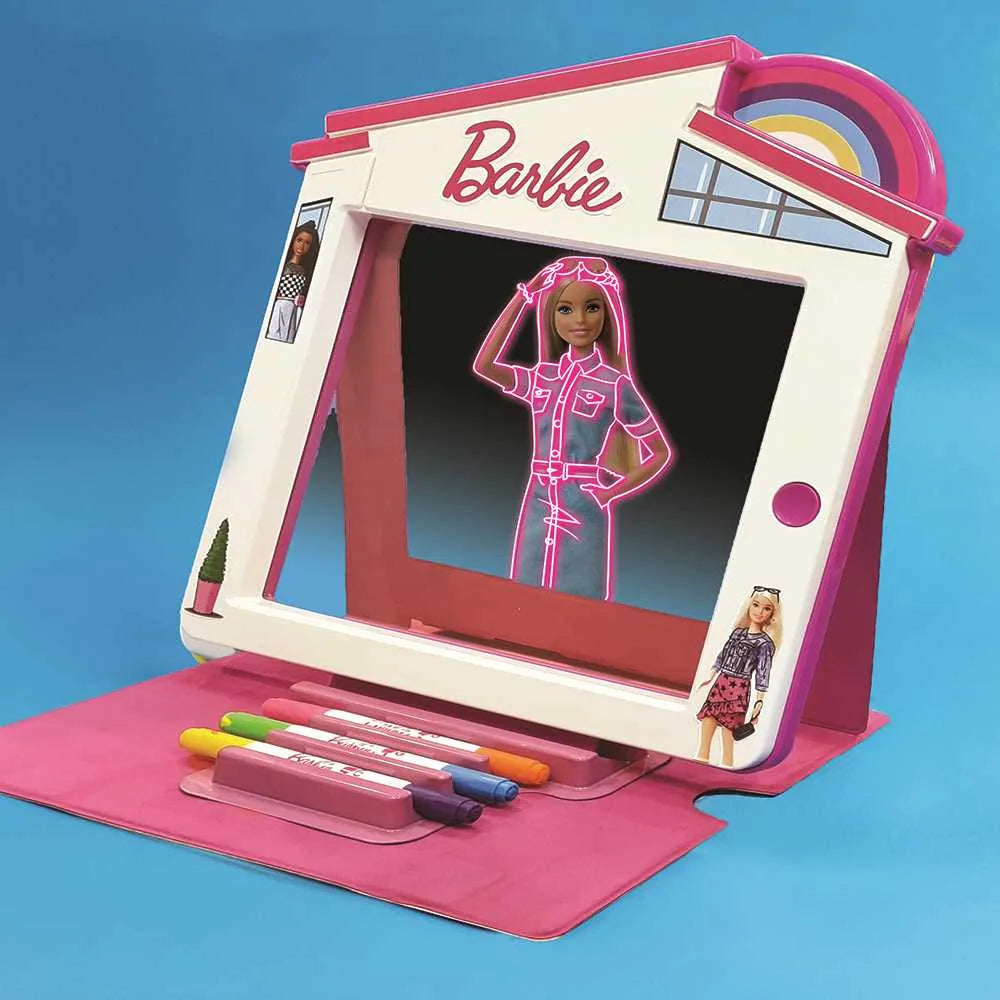 Tegnetavle med LED Glow Pad til børn – Barbie