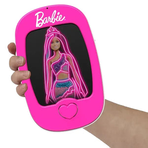 Bærbar selvlysende tegneplade til børn med skabeloner og tusser – Barbie