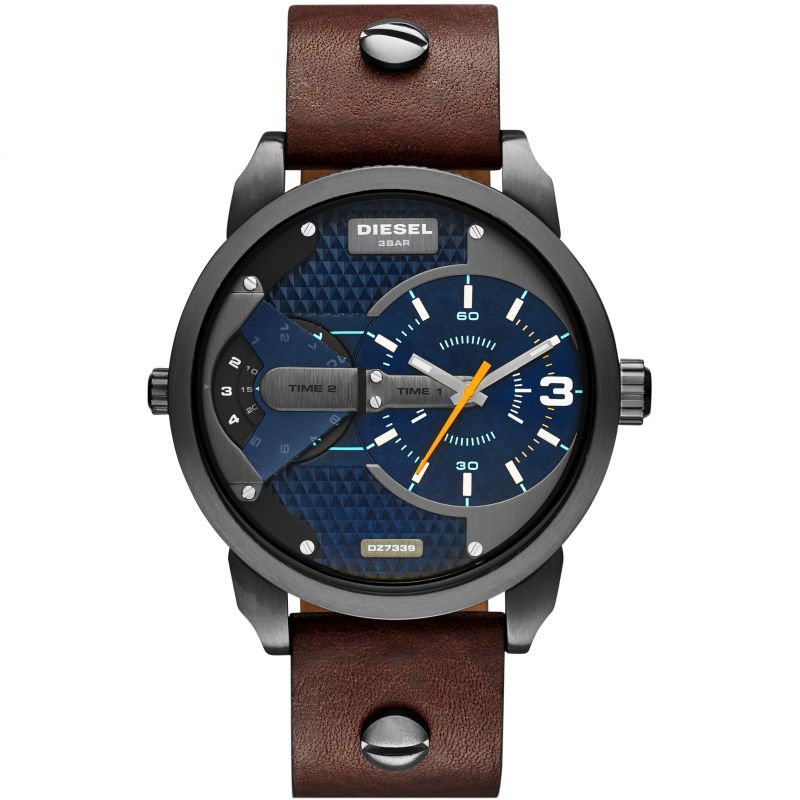 Diesel Dz7339 Men S Mini Daddy Gun Metal ur