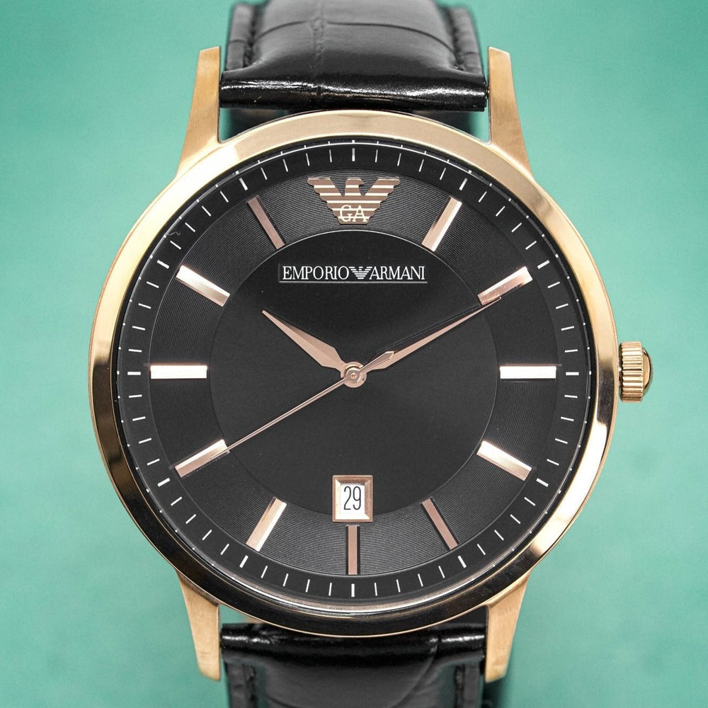 Emporio Armani Ar2425 Men S Renato ur med roseguld PVD-belægning