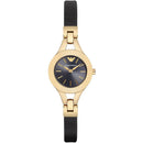 Emporio Armani Ar7405 dameur sort skive guld