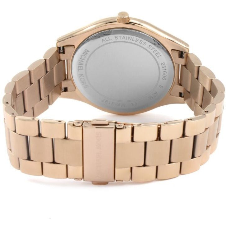 Michael Kors Mk3197 dameur Slim Runway roseguld