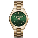 Michael Kors Mk3435 dameur Slim Runway guld grøn