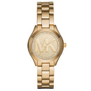 Michael Kors Mk3477 dameur Mini Slim Runway guldfarvet