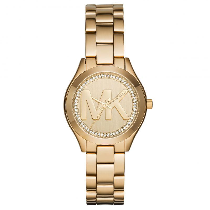 Michael Kors Mk3477 dameur Mini Slim Runway guldfarvet