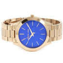 Michael Kors Mk3494 dameur Slim Runway roseguld Dark blå