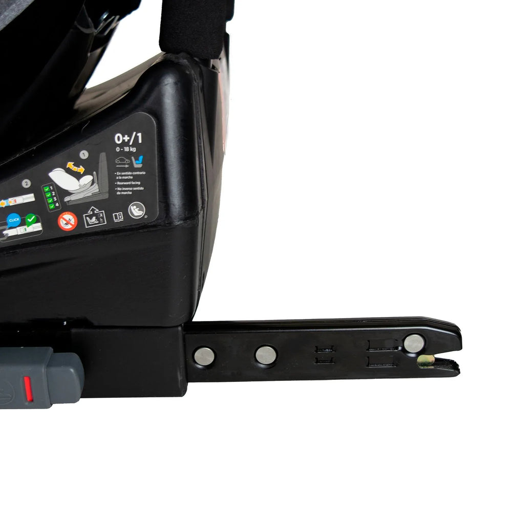 Autostol 0–36 kg, 360° roterbar, nakkebeskyttelse, ISOFIX/støtteben – Turing/Grå, Asalvo