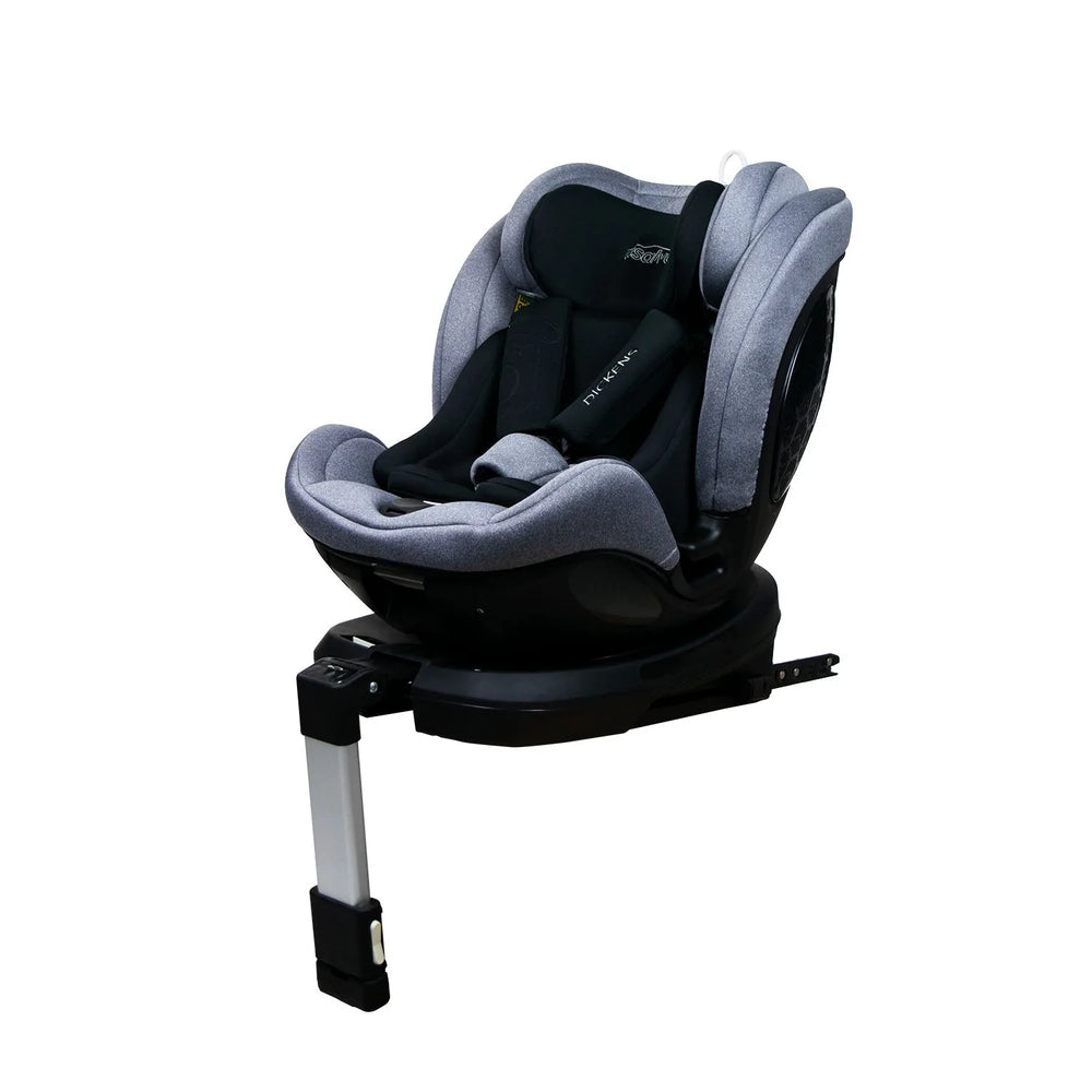 Autostol 0–18 kg 360° roterbar i-Size ISOFIX, Dickens/Grå — Asalvo