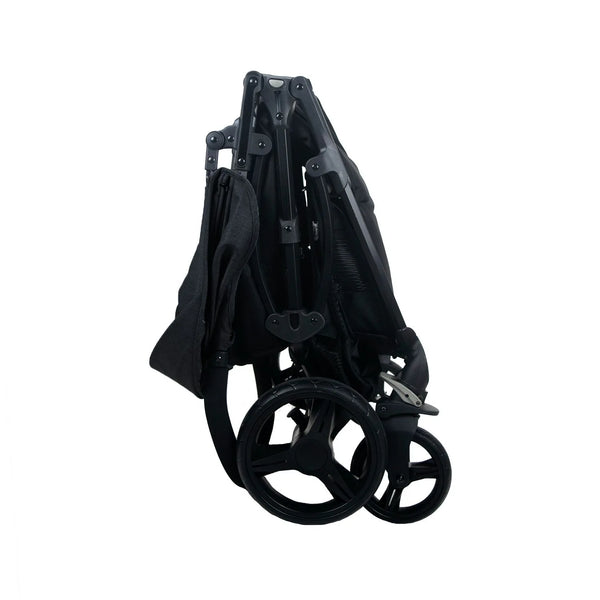 Tvillinge Klapvogn Double Bro Justerbar – Sort – Asalvo