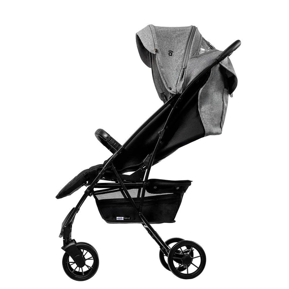 Klapvogn Cotton 2 Foldbar – Grå – Asalvo