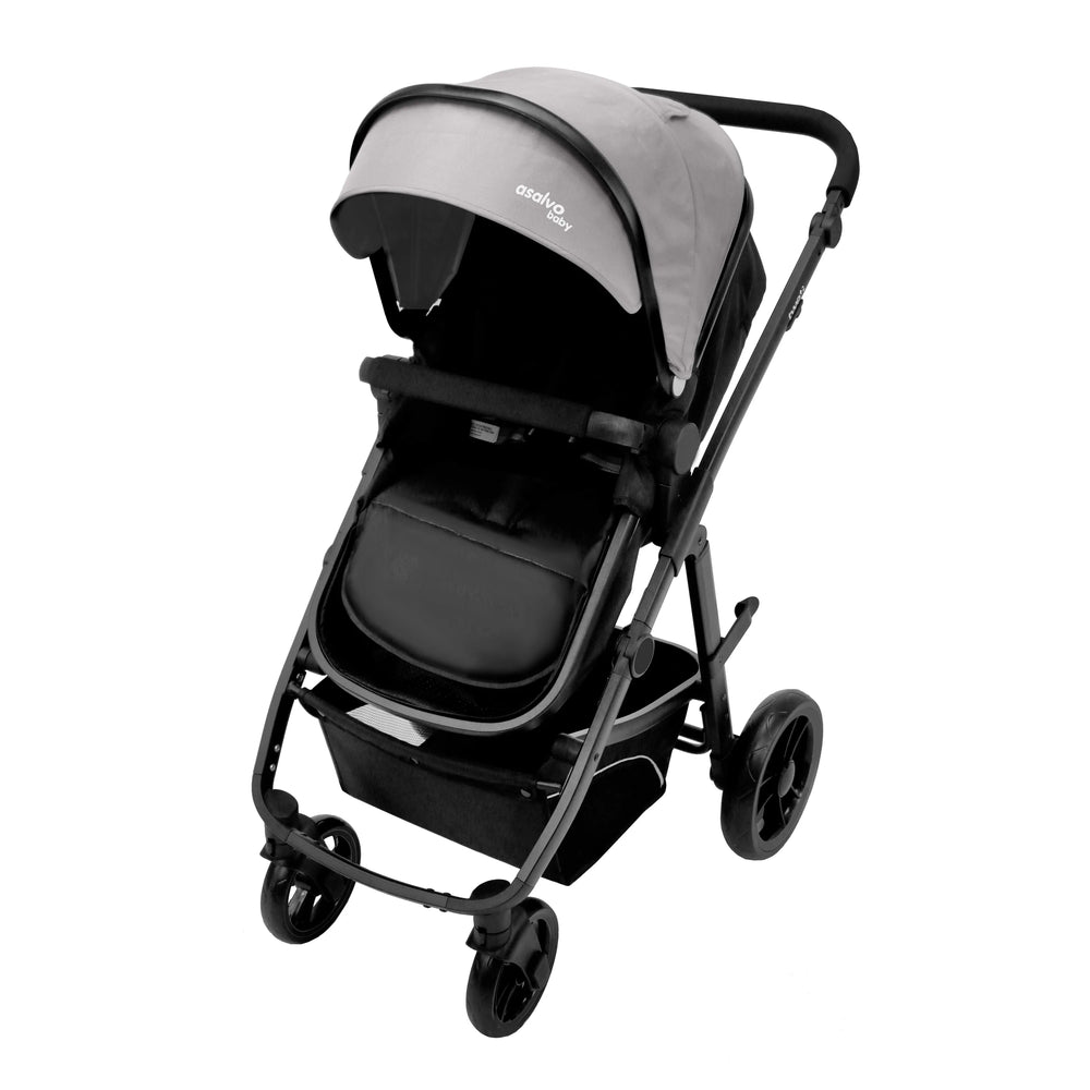 Klapvogn Travel System Oslo 2 Justerbar – Grå – Asalvo