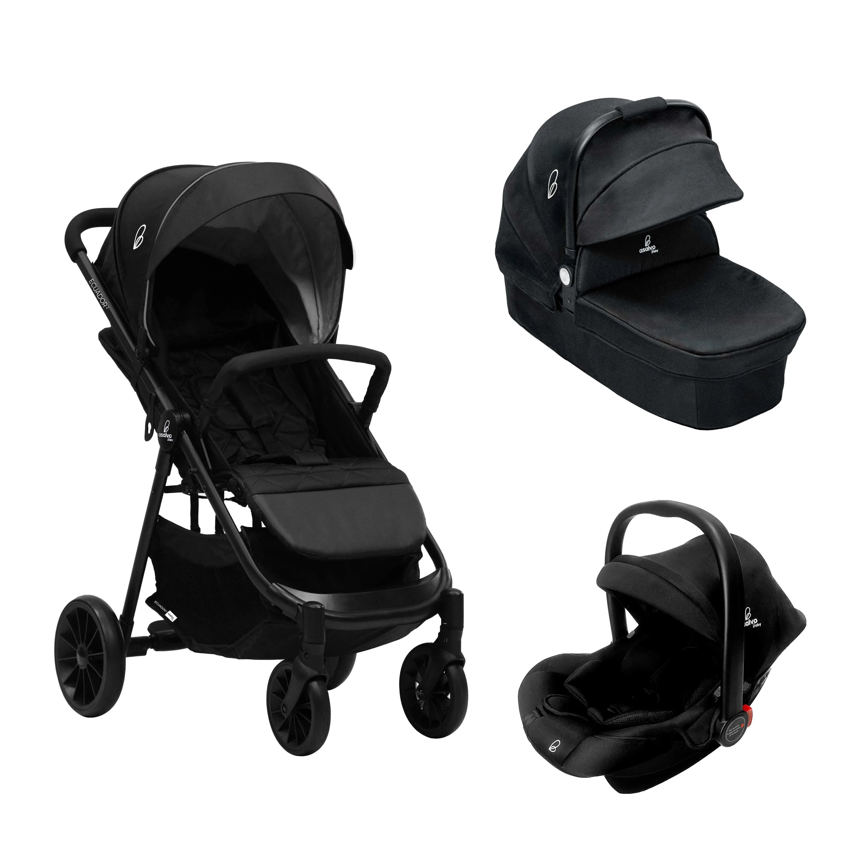 Trio Ecuador 2 Justerbar – Sort – Asalvo