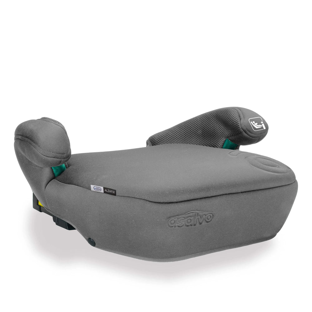 Selepude I-Size 125–150 cm, ISOFIX & selemontering, vaskbar tekstil — Asalvo