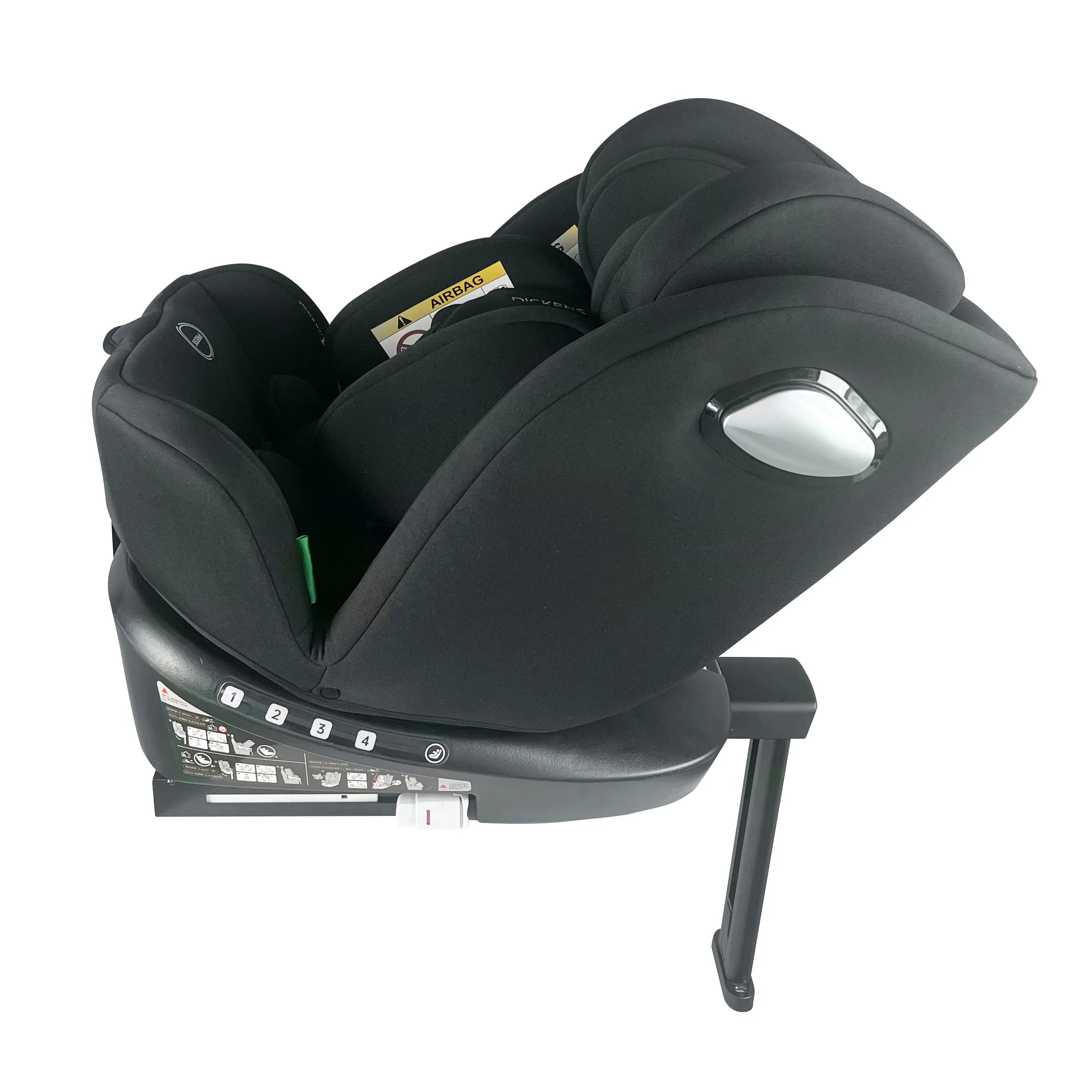 Autostol I-Size 0/1/2/3 med ISOFIX, 360° drej, justerbar nakkestøtte – Asalvo