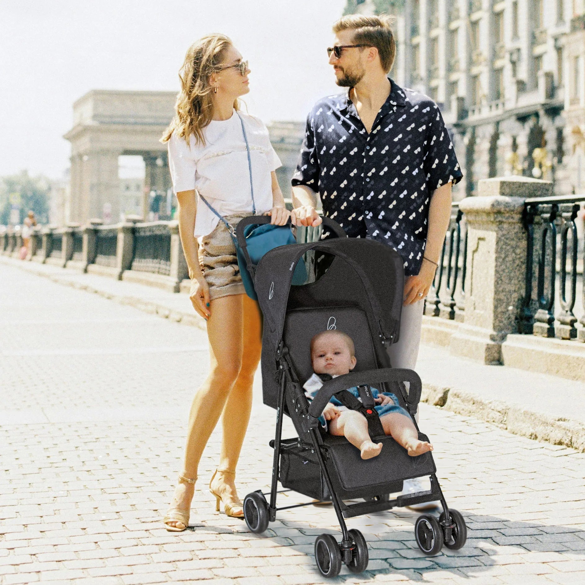 Klapvogn Berlin Kompakt – Sort – Asalvo