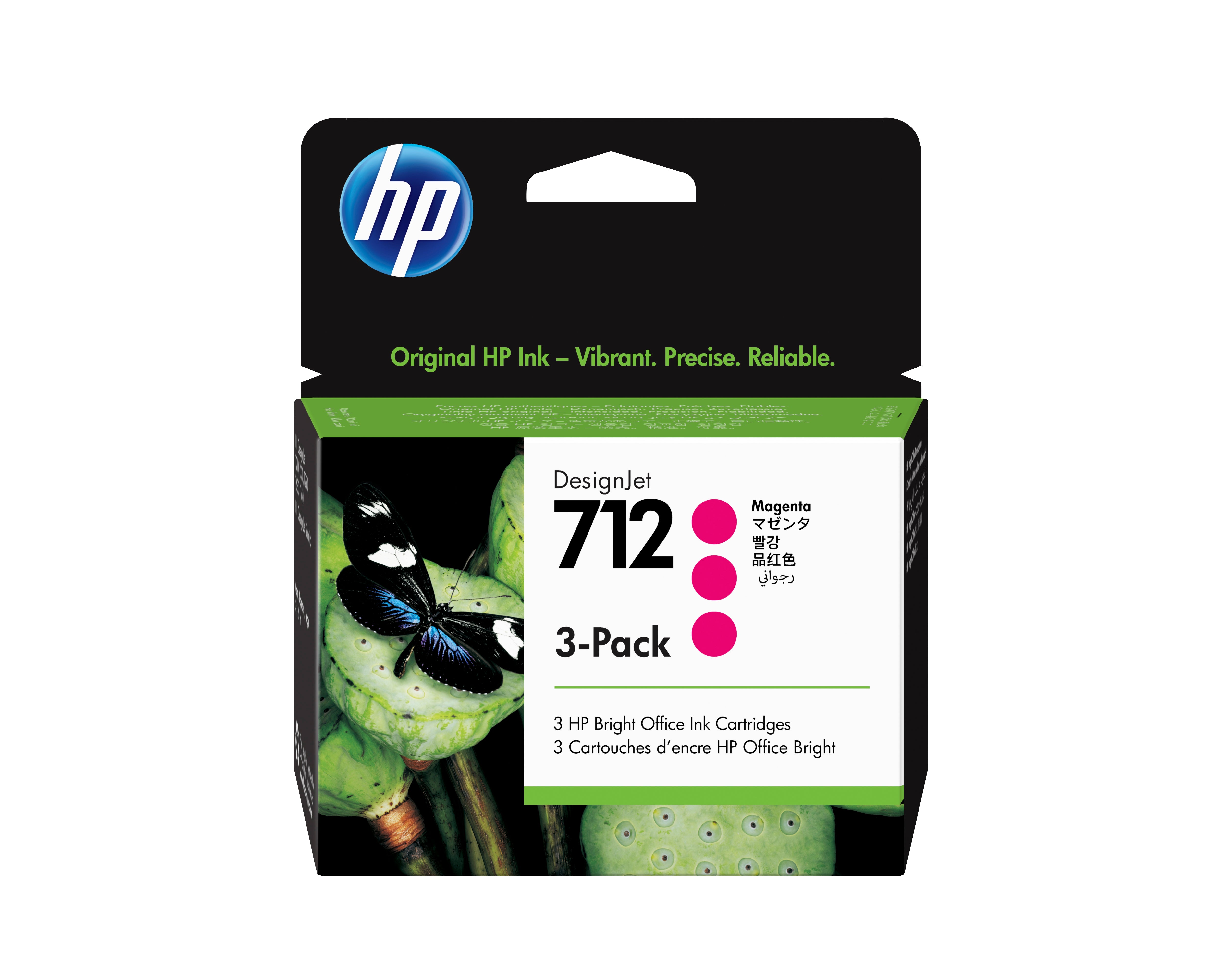 HP 712 Magenta Blæk 3ED78A