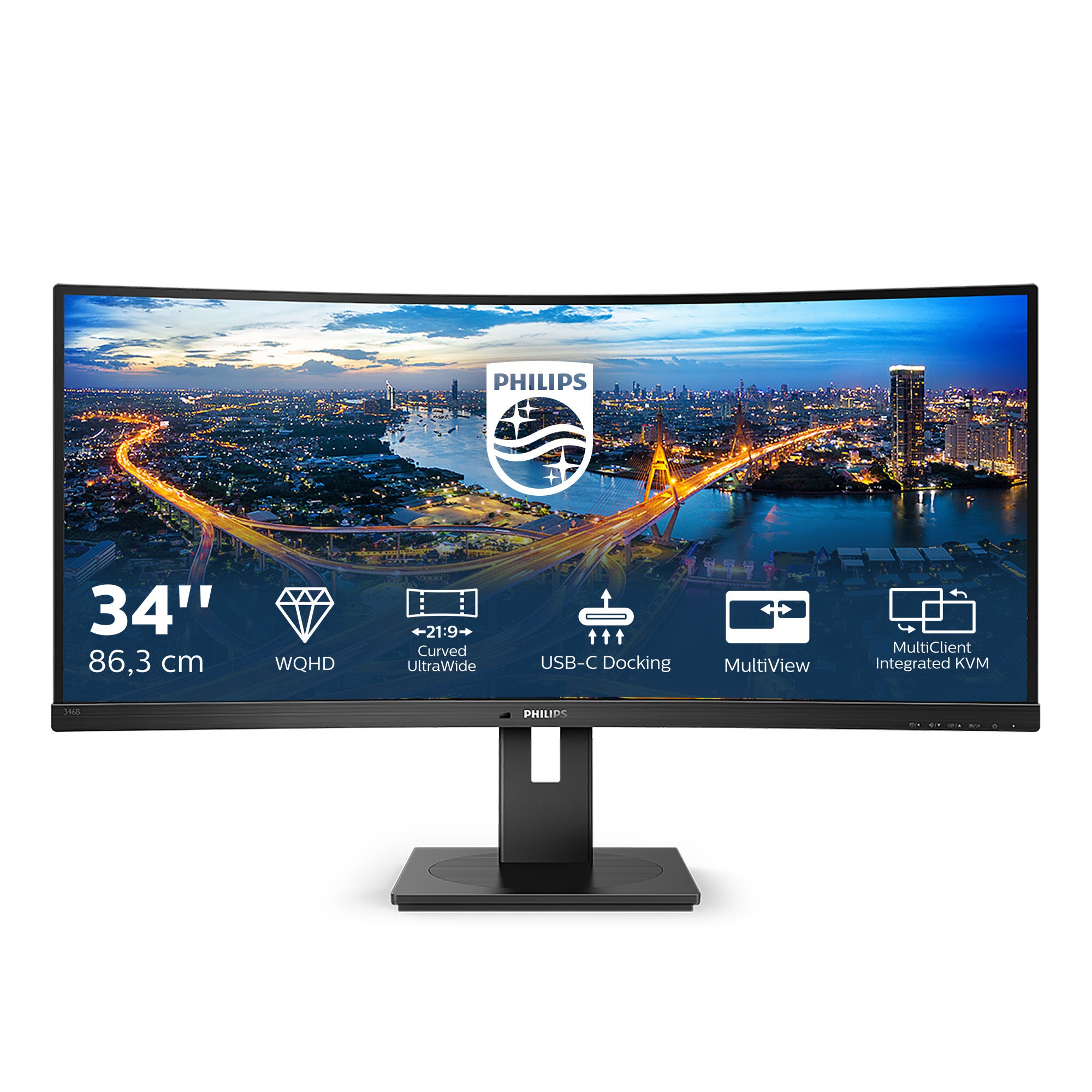 Philips B Line 346B1C 34 VA 3440 x 1440 (UltraWide) HDMI DisplayPort USB-C 100Hz
