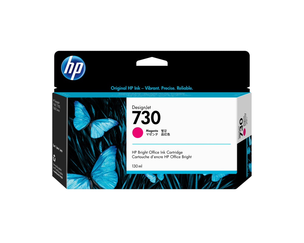 HP 730 Magenta Blæk P2V63A