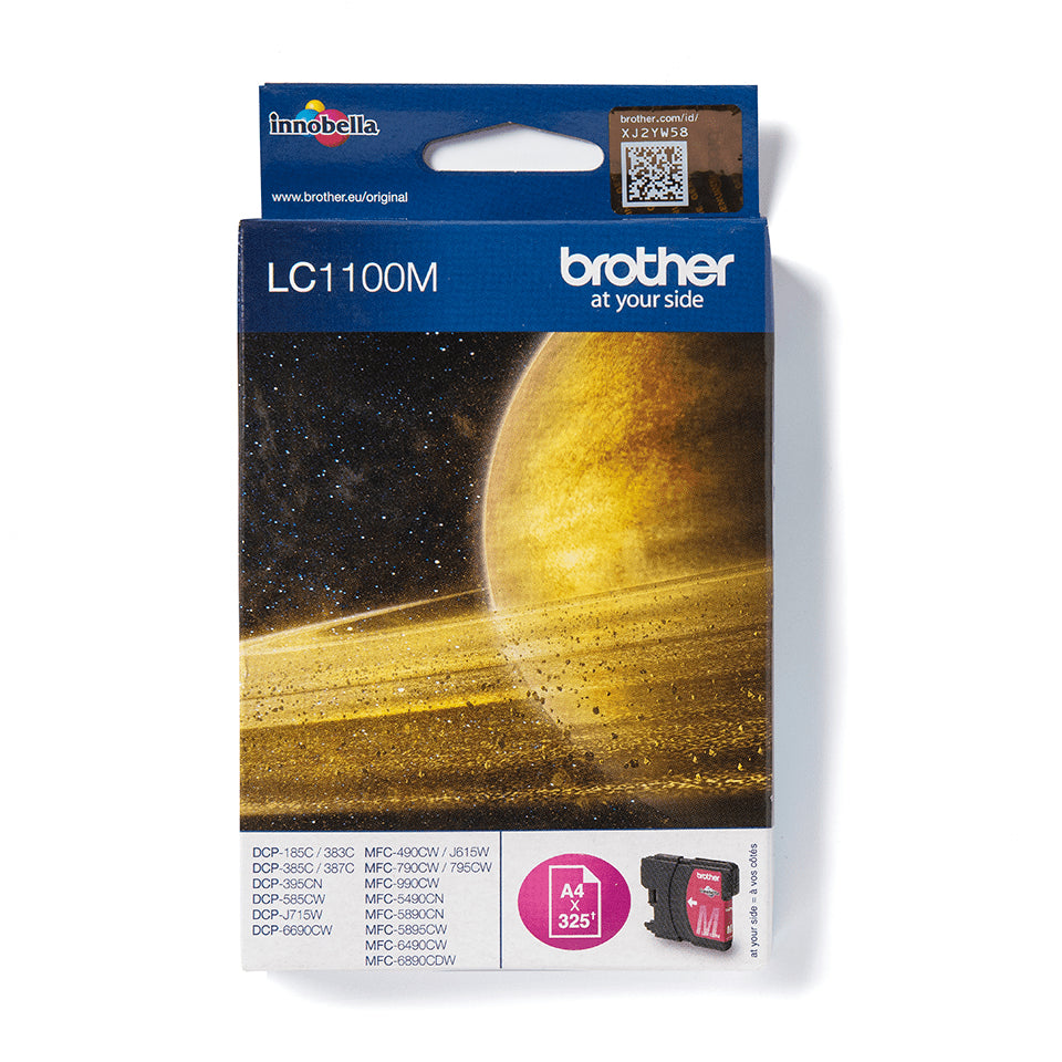 Brother LC 1100M Magenta 325 sider Blæk