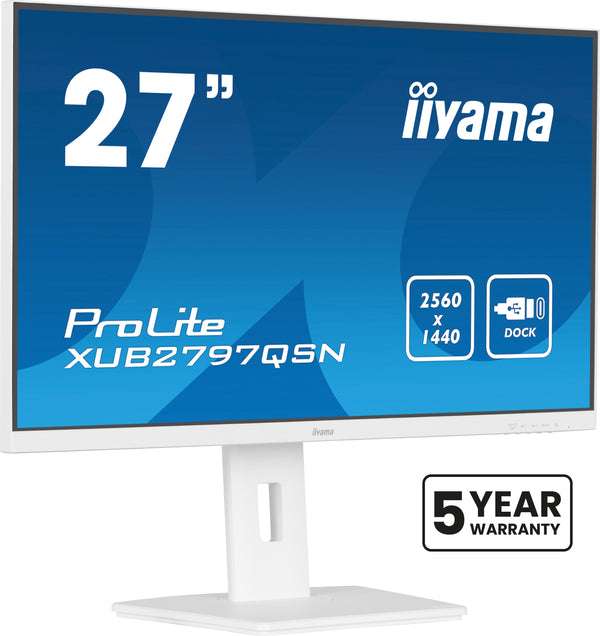 iiyama ProLite XUB2797QSN-W2 27 2560 x 1440 (2K) HDMI DisplayPort USB-C 100Hz Pivot Skærm