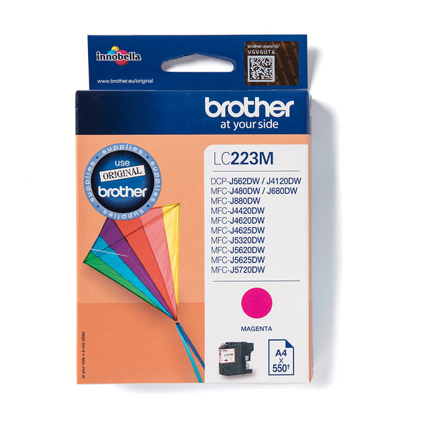 Brother LC 223M Magenta 550 sider Blæk
