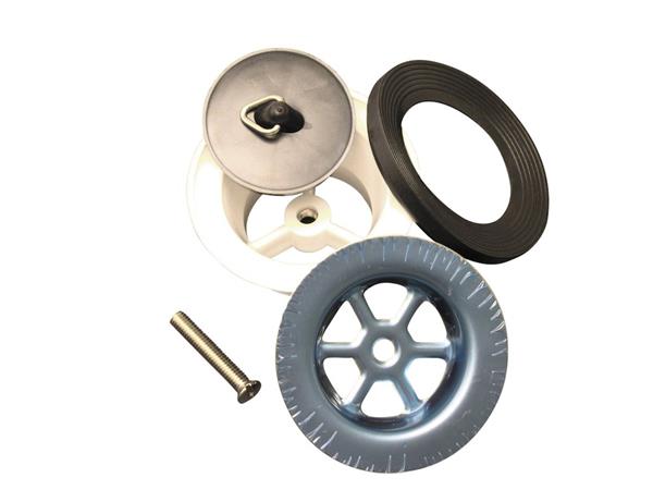 Bundventil todelt med prop til kar