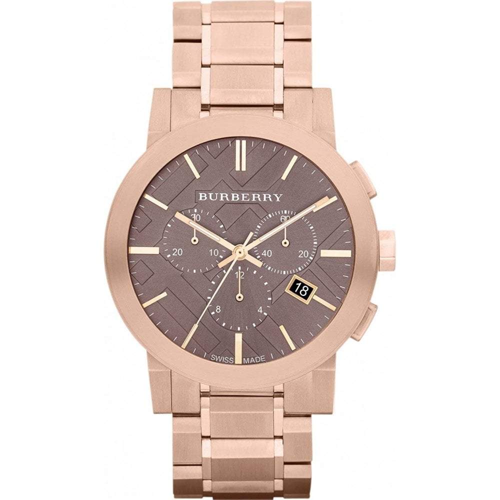 Burberry herreur Chronograph The City roseguld Bu9353