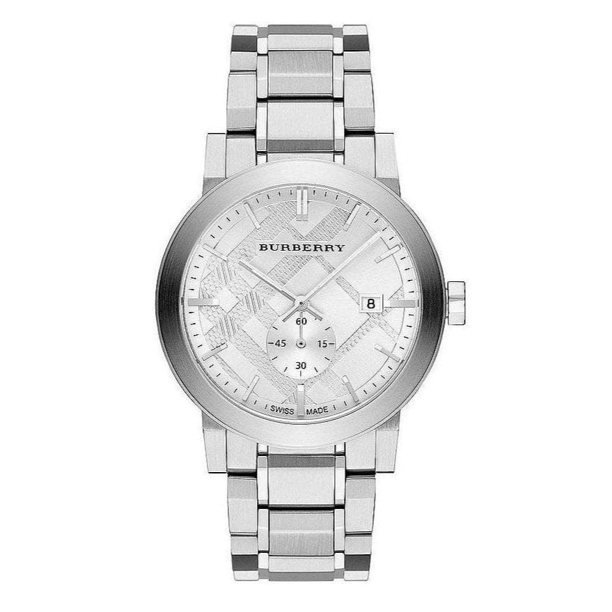 Burberry herreur Chronograph The City sølv Bu9900
