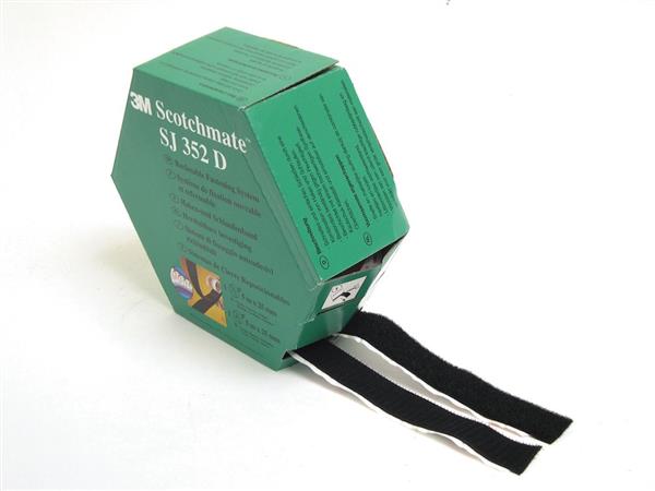 3M Hook & Loop SJ352D velcrobånd sort