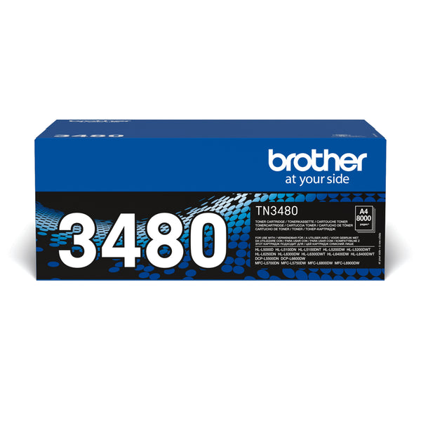 Brother TN 3480 Sort 8000 sider Toner