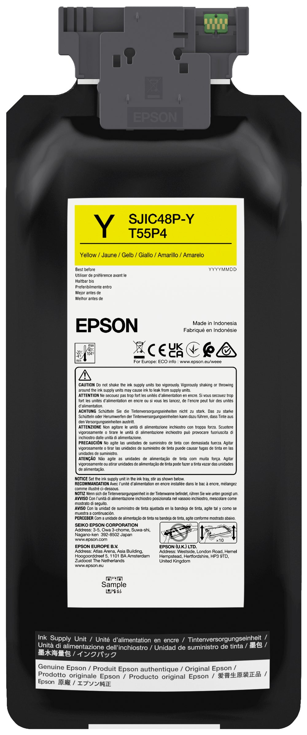 Epson T55P4 Gul Blækpakke