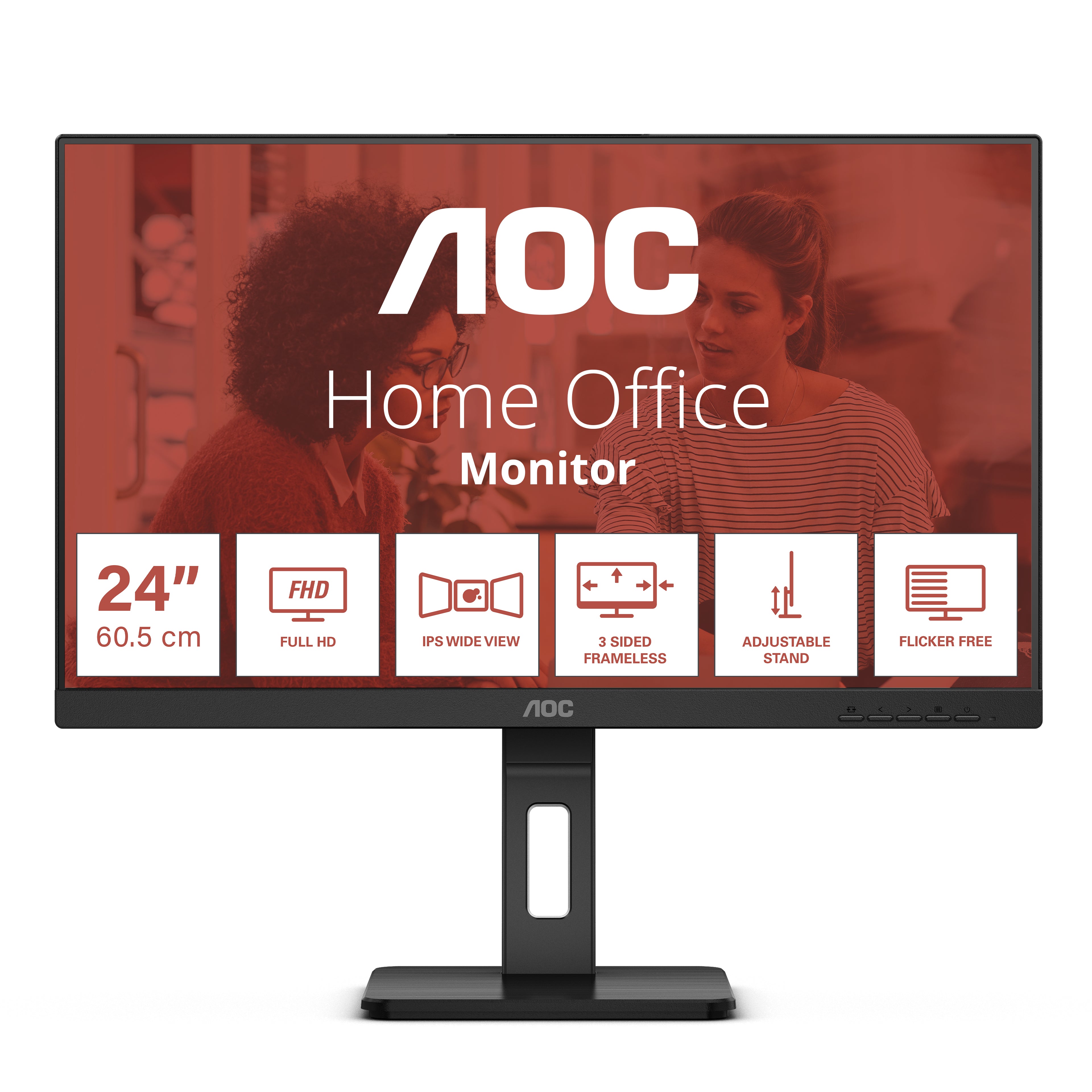 AOC 24E3QAF 24 IPS 1920 x 1080 (Full HD) VGA (HD-15) HDMI DisplayPort 75Hz