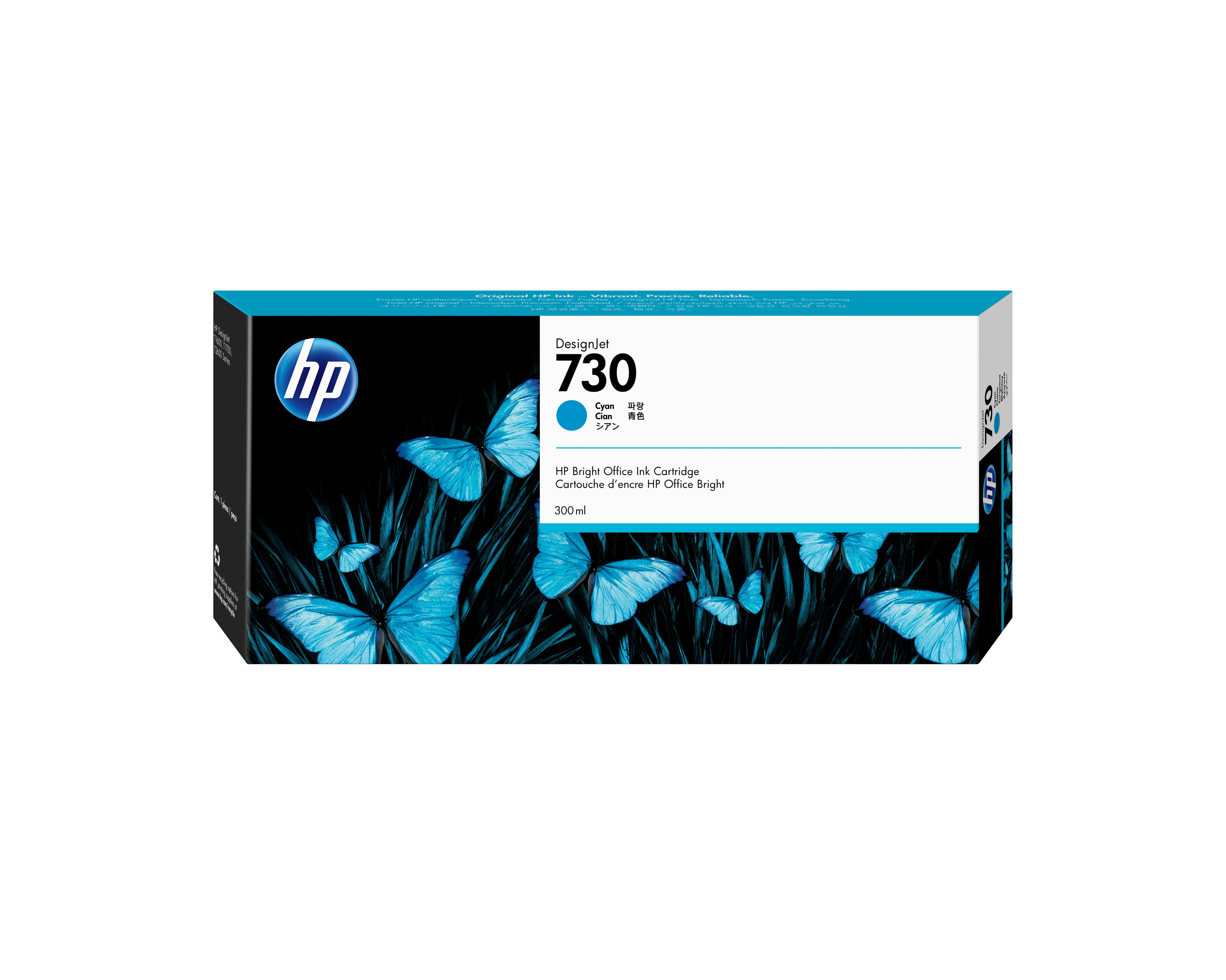 HP 730 Cyan Blæk P2V68A