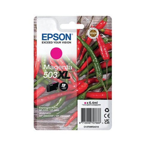 Epson 503XL Magenta 470 sider Blæk C13T09R34010