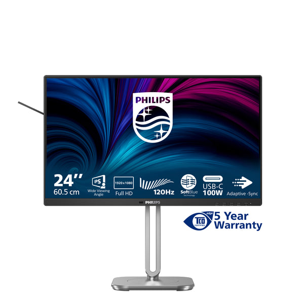 Philips 4000 series 24B2U4301/00 computerskærm 60,5 cm (23.8) 1920 x 1080 pixel Fuld HD LCD Grå