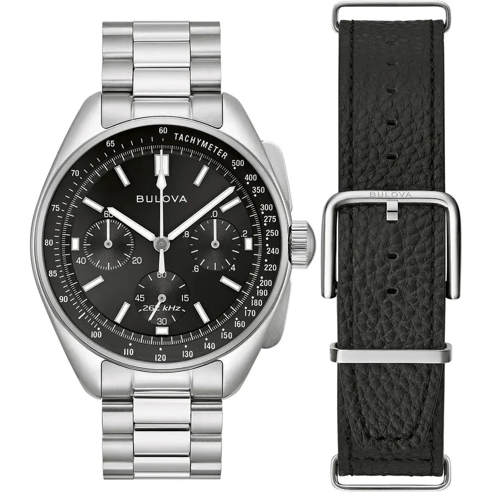 Bulova Lunar Pilot Chrono sølv herreur 96k111