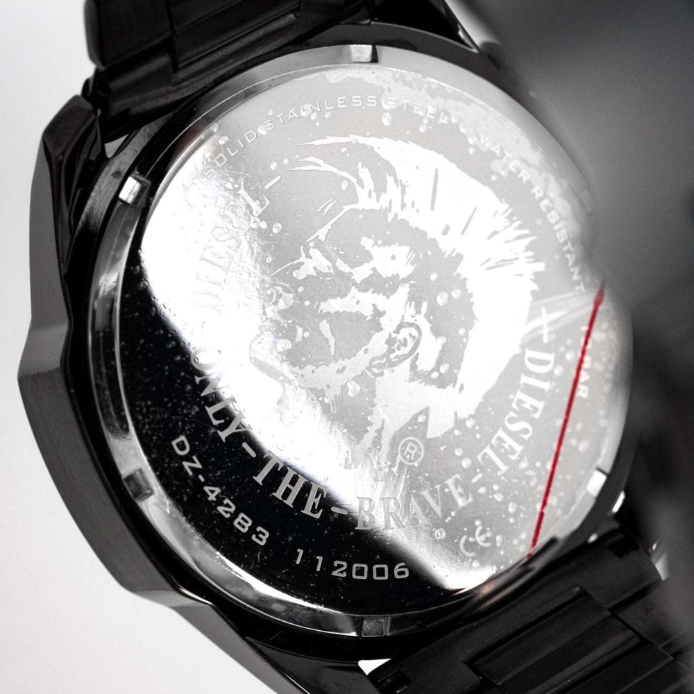Diesel Dz4283 Men S Chronograph Mega Chief ur med sort PVD-belægning